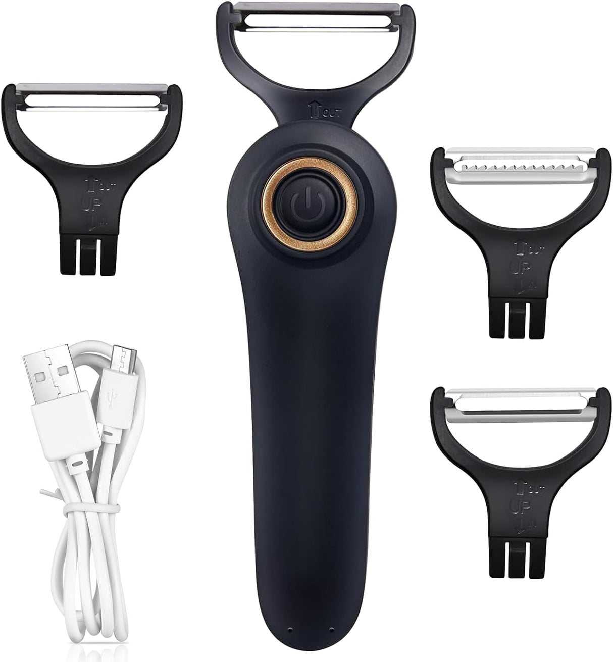 Milex Electric Black Handheld Peeler – Automatic Fruit & Vegetable Skin Remover