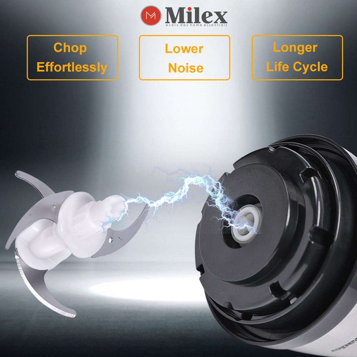 Milex Electric Vegetable Chopper – High-Power Food Dicer &amp; Mincer with Stainless Steel Blades