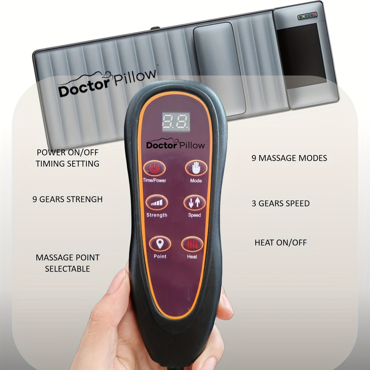 Doctor Pillow Supreme Therapeutic Air Stretcher Massage Mat with Lumbar Support