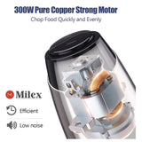 Milex Electric Vegetable Chopper – High-Power Food Dicer &amp; Mincer with Stainless Steel Blades