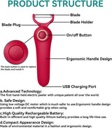 Milex Red Electric Handheld Peeler – Automatic Fruit & Vegetable Skin Remover