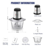 Milex Electric Vegetable Chopper – High-Power Food Dicer &amp; Mincer with Stainless Steel Blades