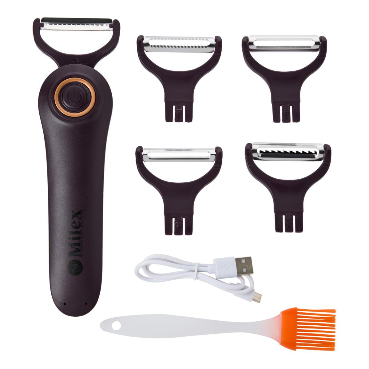 Milex Electric Black Handheld Peeler – Automatic Fruit & Vegetable Skin Remover