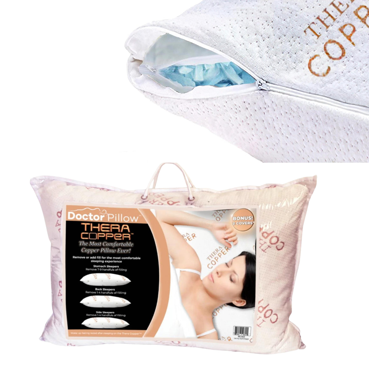 Thera Copper 5-in-1 Copper Infused Pillow