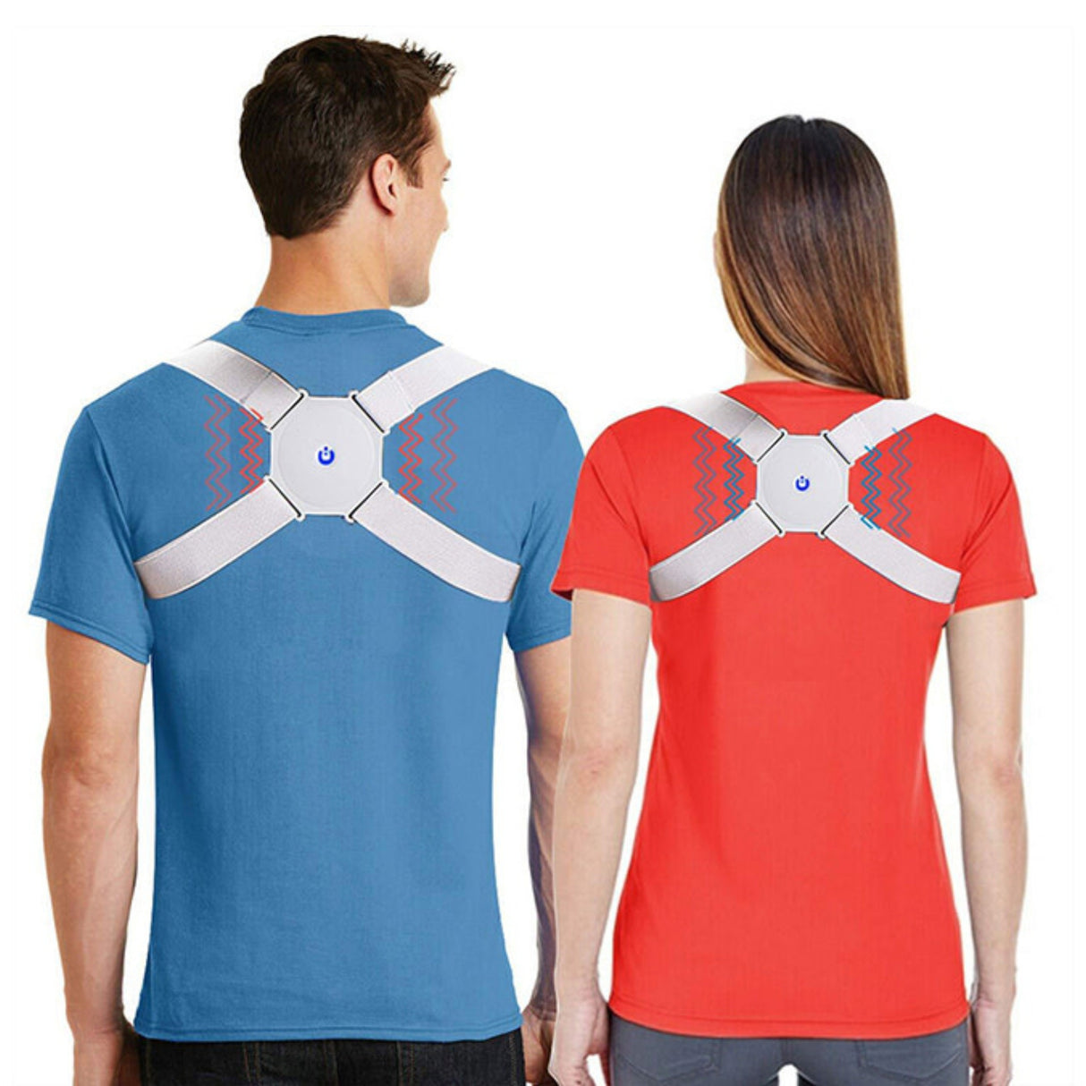 Smart Posture Upper Back Corrector Brace with Dual Sensor Vibrating