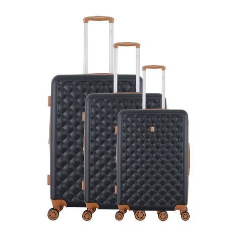 Luan-Diamond 3-Piece Hardside Spinner Luggage Set with Luggage Protectors