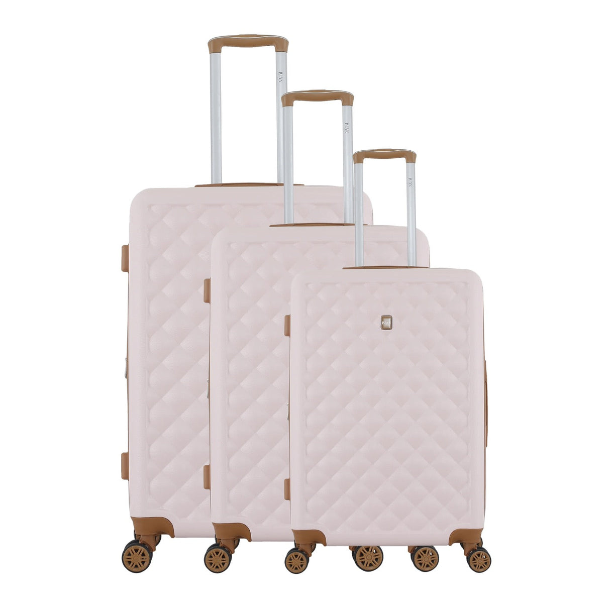 Luan-Diamond 3-Piece Hardside Spinner Luggage Set with Luggage Protectors