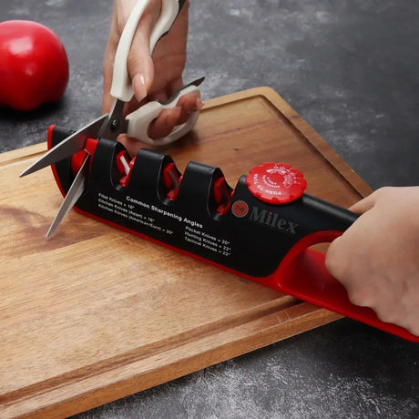 Milex Samurai Age Knife Sharpener – Adjustable Angle Blade & Scissor Sharpener
