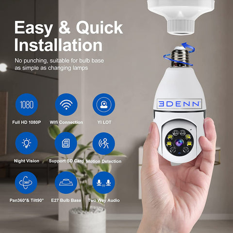 EDENN I - Smart 360 Camera Light Bulb